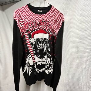 NWT Star Wars Black and Red‎ Crewneck Sweater Unisex Medium